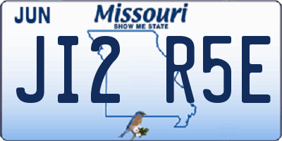MO license plate JI2R5E