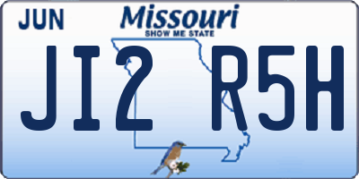MO license plate JI2R5H