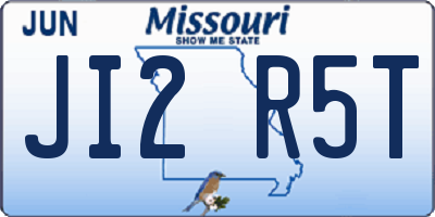 MO license plate JI2R5T
