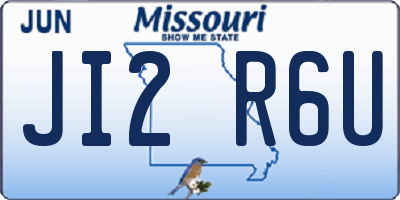 MO license plate JI2R6U