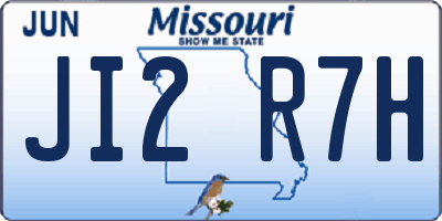 MO license plate JI2R7H