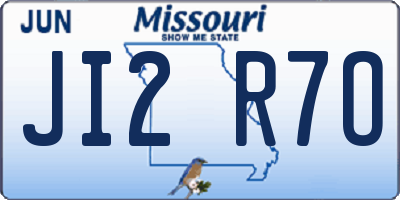 MO license plate JI2R7O