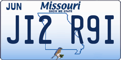 MO license plate JI2R9I