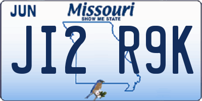 MO license plate JI2R9K