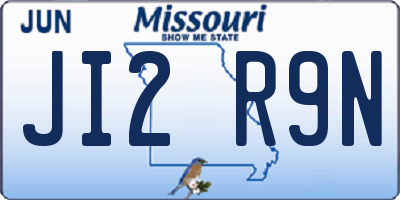 MO license plate JI2R9N