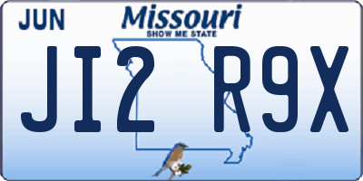 MO license plate JI2R9X