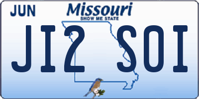 MO license plate JI2S0I