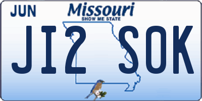 MO license plate JI2S0K