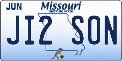 MO license plate JI2S0N