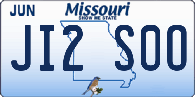 MO license plate JI2S0O