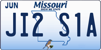 MO license plate JI2S1A