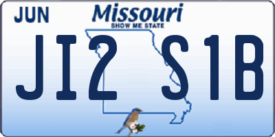 MO license plate JI2S1B