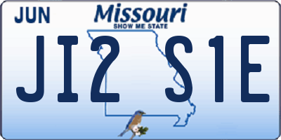 MO license plate JI2S1E