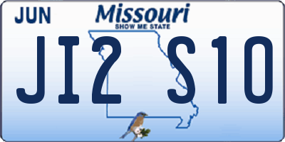 MO license plate JI2S1O