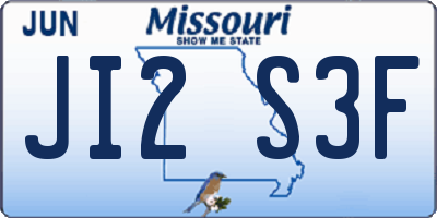 MO license plate JI2S3F