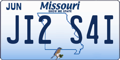 MO license plate JI2S4I