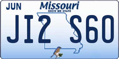 MO license plate JI2S6O