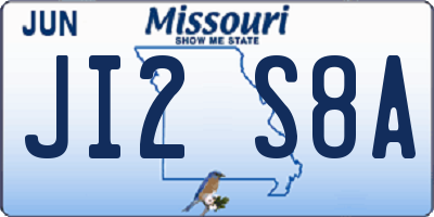 MO license plate JI2S8A