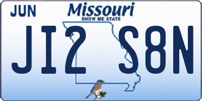 MO license plate JI2S8N