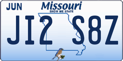 MO license plate JI2S8Z