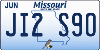 MO license plate JI2S9O