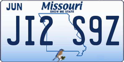 MO license plate JI2S9Z