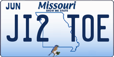 MO license plate JI2T0E
