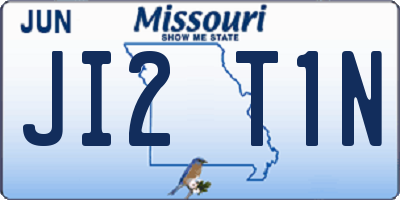 MO license plate JI2T1N