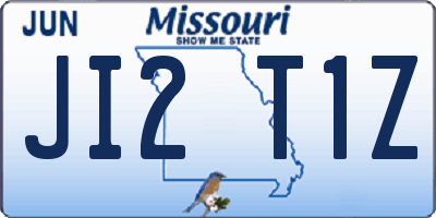 MO license plate JI2T1Z