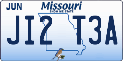 MO license plate JI2T3A