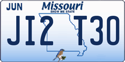 MO license plate JI2T3O