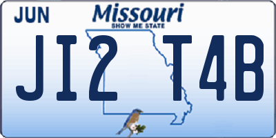 MO license plate JI2T4B