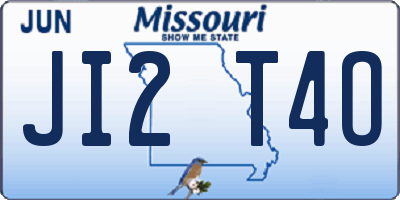 MO license plate JI2T4O