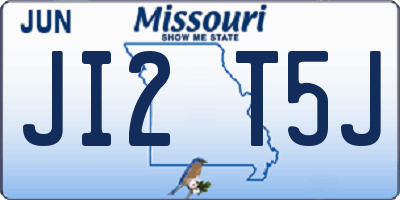 MO license plate JI2T5J