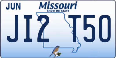 MO license plate JI2T5O