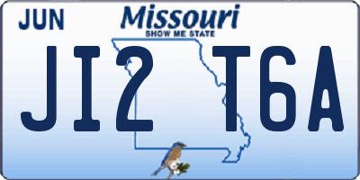 MO license plate JI2T6A