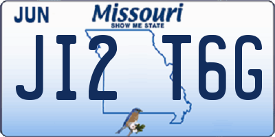 MO license plate JI2T6G