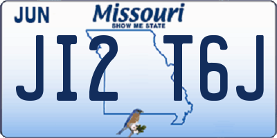 MO license plate JI2T6J
