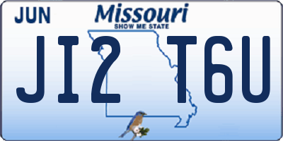 MO license plate JI2T6U