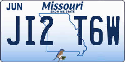 MO license plate JI2T6W