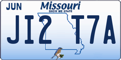 MO license plate JI2T7A