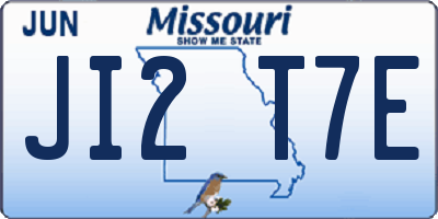 MO license plate JI2T7E