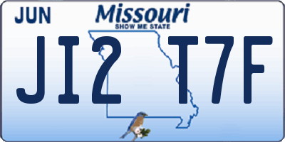 MO license plate JI2T7F