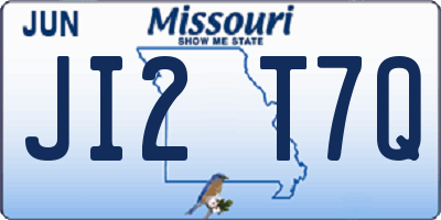 MO license plate JI2T7Q