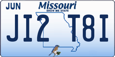 MO license plate JI2T8I