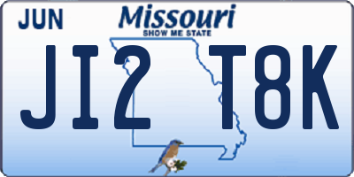 MO license plate JI2T8K