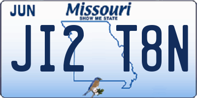 MO license plate JI2T8N