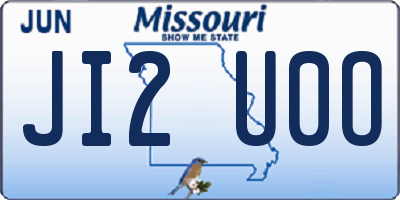 MO license plate JI2U0O