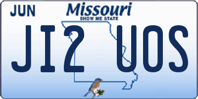 MO license plate JI2U0S