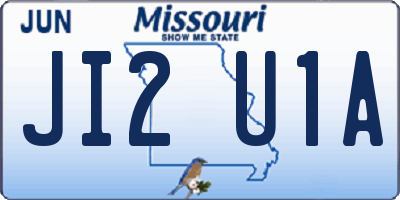 MO license plate JI2U1A